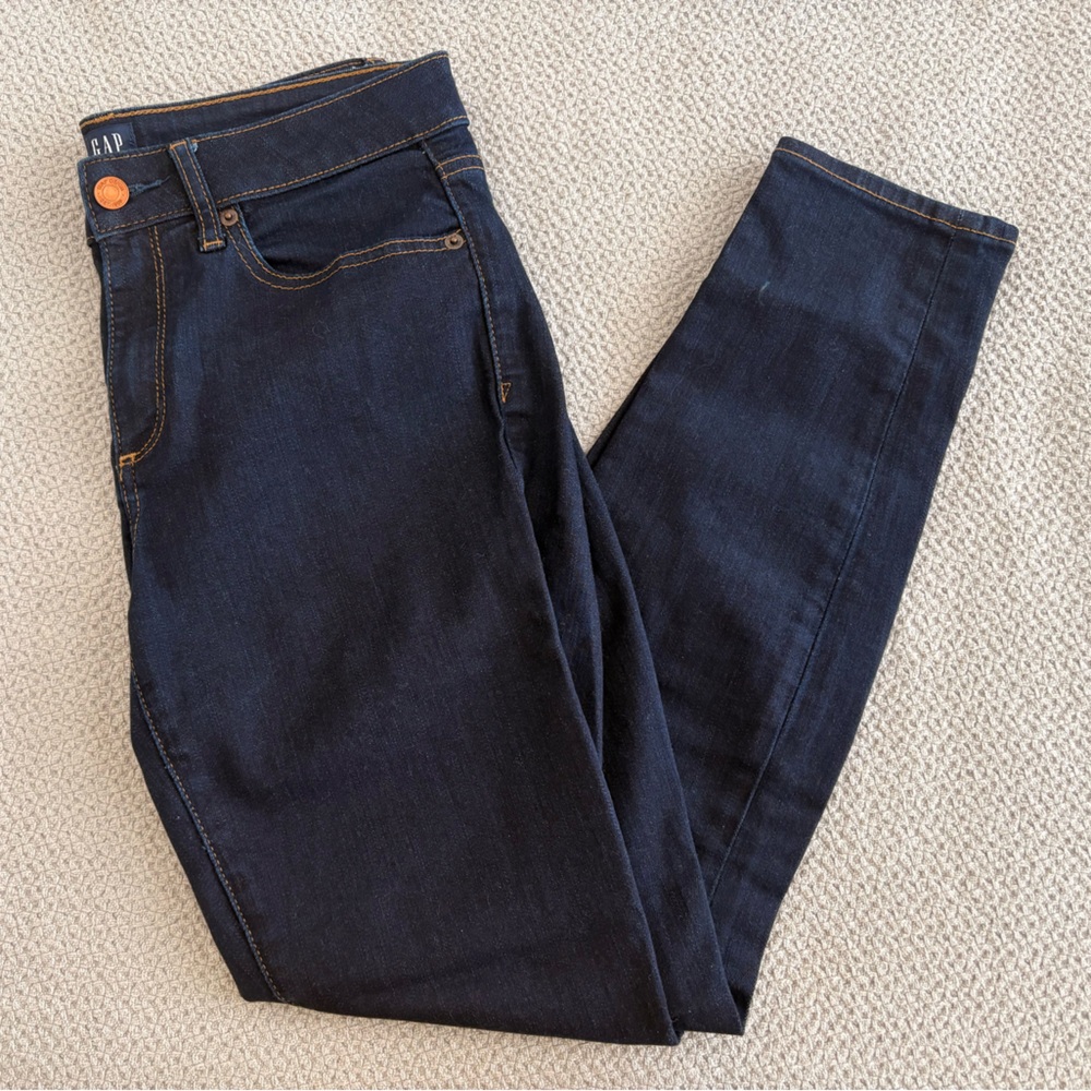 GAP Dark Wash Curvy True Skinny Jeans